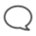 Message Cloud Halftone Dotted Icon Royalty Free Stock Photo