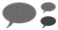 Message Cloud Halftone Dotted Icon Royalty Free Stock Photo