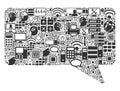 Message Cloud Mosaic Icon for BigData and Computing Royalty Free Stock Photo