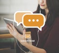 Message Communication Speech Bubble Concept Royalty Free Stock Photo