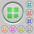 Message component push buttons Royalty Free Stock Photo