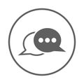 Message, conversation, chat icon. Gray vector sketch. Royalty Free Stock Photo