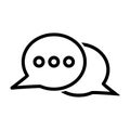 Message, conversation, chat line icon. Outline vector. Royalty Free Stock Photo