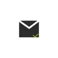 Carta message correspondence communication relationship conversation icon illustration