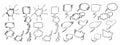 message dialogs simple doodles for illustrations new