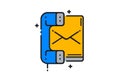Contact Isolated Vector Illustration which can be easily Download Royalty Free Stock Photo