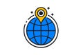 Globe Isolated Vector Illustration which can be easily Download Royalty Free Stock Photo