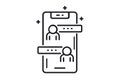Mobile Chat Isolated Vector Illustration which can be easily Download Royalty Free Stock Photo