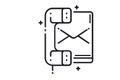 Contact Isolated Vector Illustration which can be easily Download Royalty Free Stock Photo