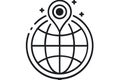 Globe Isolated Vector Illustration which can be easily Download Royalty Free Stock Photo