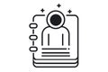 Contacts Isolated Vector Illustration which can be easily Download Royalty Free Stock Photo