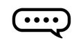 Message dots icon vector for typing and ongoing chat, vector design Generative AI Royalty Free Stock Photo