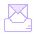Message drawer color line icon Royalty Free Stock Photo