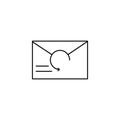 Message, email, send icon. Simple line, outline vector of information transfer icons for ui and ux, website or mobile application Royalty Free Stock Photo