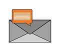 Message envelope and conversation bubble icon Royalty Free Stock Photo