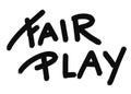 Message fair play in huge black letters