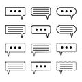 message frames. Geometric shape. Chat message icon. Vector illustration. stock image. Royalty Free Stock Photo