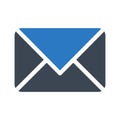 Message glyph color flat vector icon Royalty Free Stock Photo