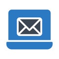 Message glyph color flat vector icon Royalty Free Stock Photo