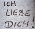 Message Ich Liebe Dich in snow