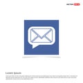 Message Icon - Blue photo Frame Royalty Free Stock Photo