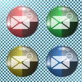 Message icon,button, sign,3D illustration Royalty Free Stock Photo