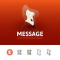 Message icon in different style Royalty Free Stock Photo