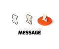 Message icon in different style Royalty Free Stock Photo