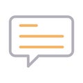 Message colour line vector icon Royalty Free Stock Photo