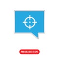 Message icon with focus target symbol vector icon Royalty Free Stock Photo