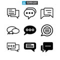 Message icon or logo isolated sign symbol vector illustration Royalty Free Stock Photo