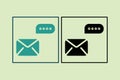 Message icon. icon related to UI elements. suitable for web site, app, user interfaces,element, printable etc. solid icon style. Royalty Free Stock Photo