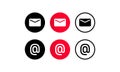 Message icon set. Email button. Mail icon. Vector EPS 10. Isolated on white background Royalty Free Stock Photo