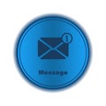 Message icon, sign, illustration Royalty Free Stock Photo