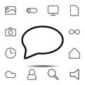 message icon. Simple thin line, outline vector element of minimalistic, web icons set for UI and UX, website or mobile application Royalty Free Stock Photo