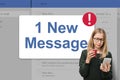 Message Inbox Notification Icon Concept Royalty Free Stock Photo