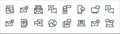 message line icons. linear set. quality vector line set such as online chat, email, chat, delete message, message, photo, comment