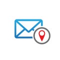 Message location vector icon Royalty Free Stock Photo