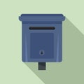 Message mailbox icon, flat style