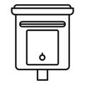 Message mailbox icon, outline style