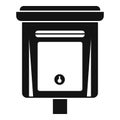 Message mailbox icon, simple style