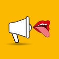 message with megafono design Royalty Free Stock Photo
