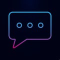 Message nolan icon. Simple thin line, outline vector of web icons for ui and ux, website or mobile application Royalty Free Stock Photo