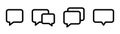 Message notification icon. Outline popup symbol. Message pop up. Linear chat notification symbol. Outline chat sign. Conversation