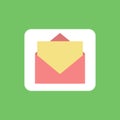 Message Paper with Info in Envelope Card Icon