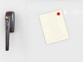 Message paper on white refrigerator Royalty Free Stock Photo