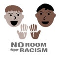 racial equality campaign symbol of racist rejection around the world