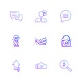 message , profile , chat , money , lock , crypto currency , sear