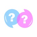 Message question mark. Quiz message. Answer question sign. Vector illustration.