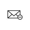 Message Remove icon. Simple thin line, outline vector of Web icons for UI and UX, website or mobile application Royalty Free Stock Photo